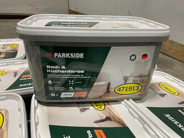 Matte badkamer- en keukenverf - 5 liter - wit (32x) - afbeelding 1 van  7