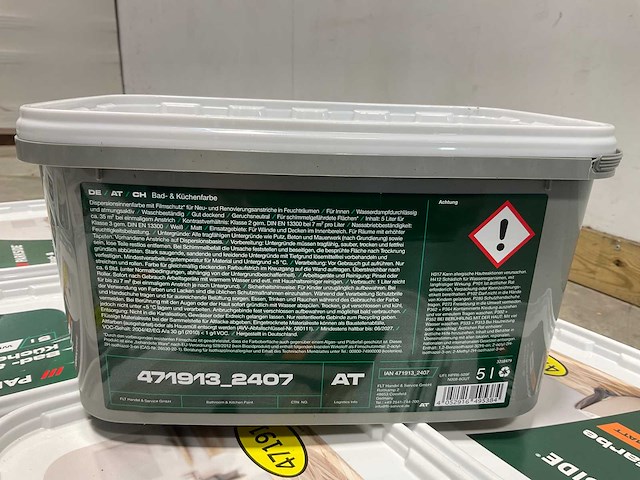 Matte badkamer- en keukenverf - 5 liter - wit (64x) - afbeelding 3 van  7