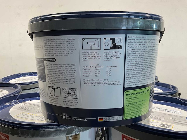 Matte muur- en plafondverf - 10 liter - wit (10x) - afbeelding 3 van  6