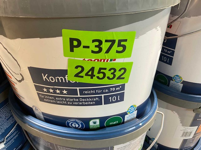 Matte muur- en plafondverf - 10 liter - wit (10x) - afbeelding 9 van  9