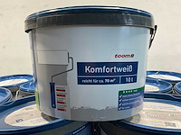 Matte muur- en plafondverf - 10 liter - wit (10x) - afbeelding 1 van  4
