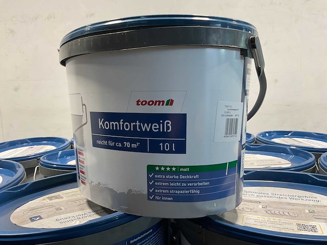 Matte muur- en plafondverf - 10 liter - wit (10x) - afbeelding 2 van  4