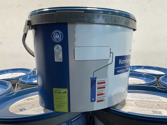 Matte muur- en plafondverf - 10 liter - wit (10x) - afbeelding 3 van  4