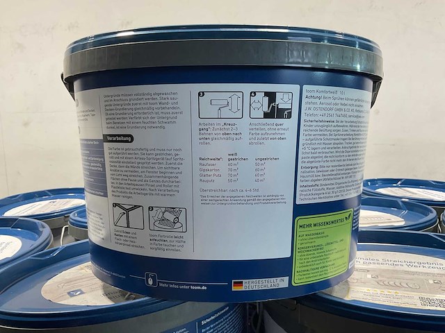 Matte muur- en plafondverf - 10 liter - wit (10x) - afbeelding 4 van  4