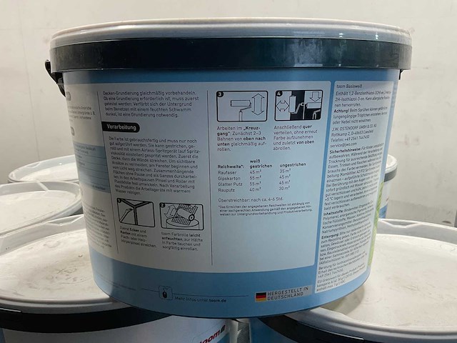 Matte muur- en plafondverf - 10 liter - wit (10x) - afbeelding 4 van  9