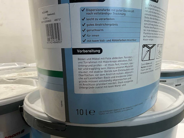 Matte muur- en plafondverf - 10 liter - wit (10x) - afbeelding 5 van  9