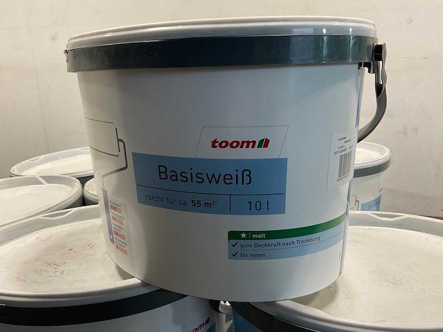 Matte muur- en plafondverf - 10 liter - wit (19x) - afbeelding 2 van  2