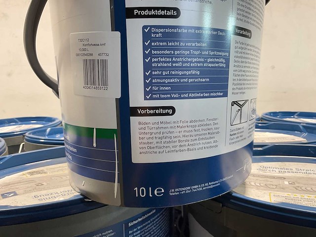 Matte muur- en plafondverf - 10 liter - wit (20x) - afbeelding 5 van  9