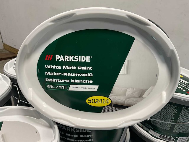 Matte muur- en plafondverf - 11 liter - wit (10x) - afbeelding 1 van  5