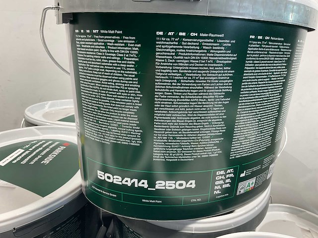 Matte muur- en plafondverf - 11 liter - wit (10x) - afbeelding 2 van  5
