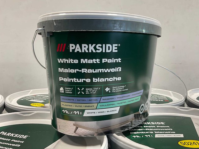 Matte muur- en plafondverf - 11 liter - wit (20x) - afbeelding 1 van  10