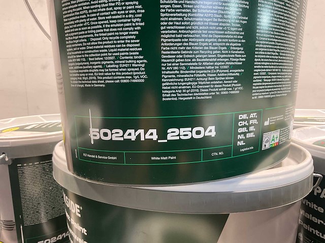 Matte muur- en plafondverf - 11 liter - wit (20x) - afbeelding 9 van  10