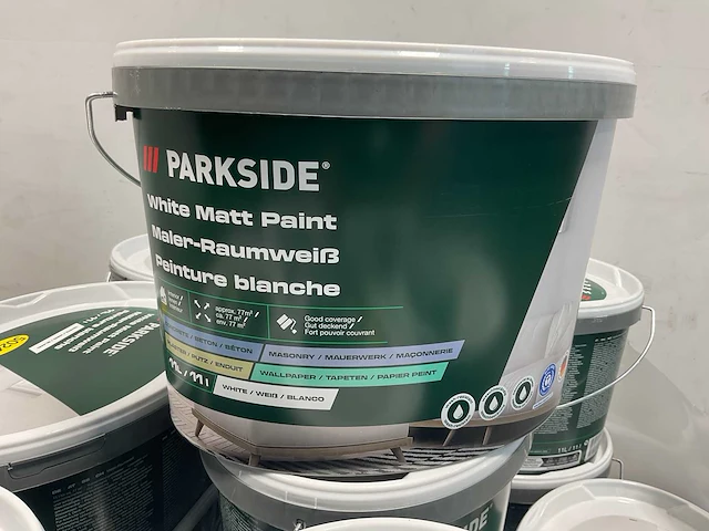 Matte muur- en plafondverf - 11 liter - wit (20x) - afbeelding 2 van  8