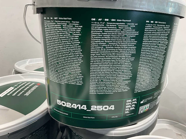 Matte muur- en plafondverf - 11 liter - wit (20x) - afbeelding 3 van  8