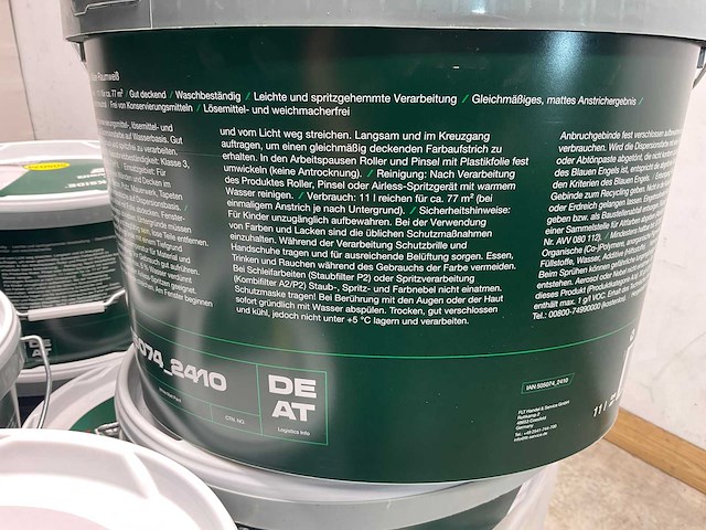 Matte muur- en plafondverf - 11 liter - wit (40x) - afbeelding 4 van  9