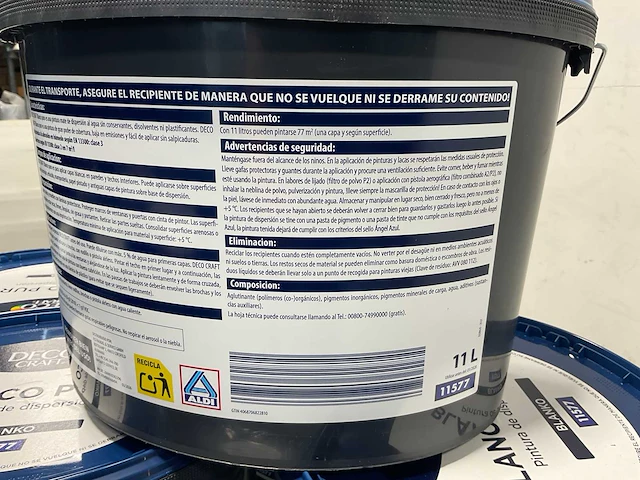 Matte muur- en plafondverf - 11 liter - wit (40x) - afbeelding 4 van  8