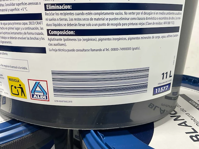 Matte muur- en plafondverf - 11 liter - wit (40x) - afbeelding 5 van  8