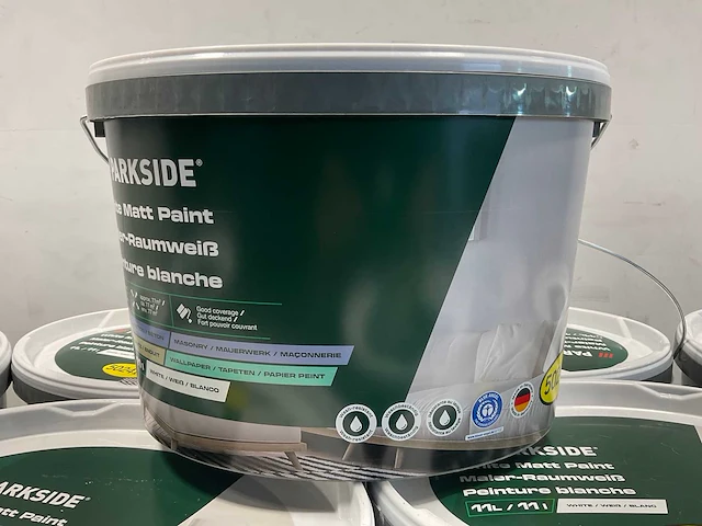 Matte muur- en plafondverf - 11 liter - wit (40x) - afbeelding 5 van  12
