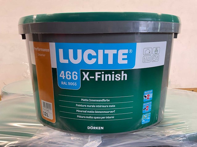 Matte muur- en plafondverf - 12 liter - wit ral 9003 (24x) - afbeelding 1 van  6