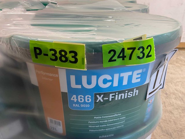 Matte muur- en plafondverf - 12 liter - wit ral 9010 (8x) - afbeelding 6 van  7