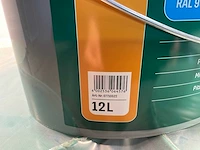 Matte muur- en plafondverf - 12 liter - wit ral 9016 (24x) - afbeelding 3 van  6