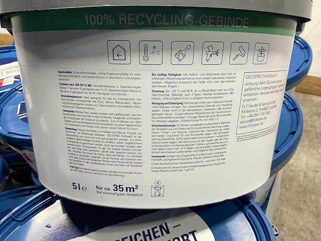 Matte muur- en plafondverf - 5 liter - wit (60x) - afbeelding 4 van  8