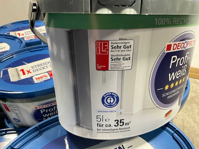 Matte muur- en plafondverf - 5 liter - wit (60x) - afbeelding 2 van  8