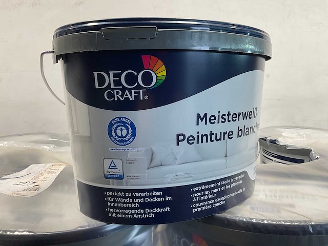 Matte muur- en plafondverf professioneel - 10 liter - wit (10x) - afbeelding 2 van  9