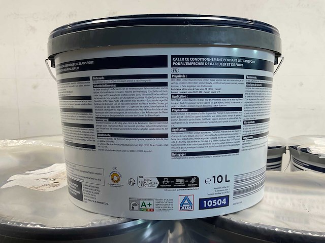 Matte muur- en plafondverf professioneel - 10 liter - wit (10x) - afbeelding 4 van  9