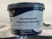 Matte muur- en plafondverf professioneel - 10 liter - wit (10x)