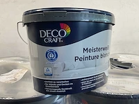 Matte muur- en plafondverf professioneel - 10 liter - wit (10x) - afbeelding 2 van  9