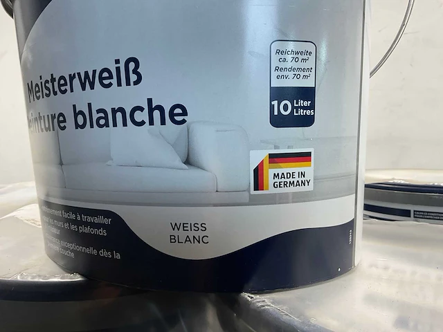 Matte muur- en plafondverf professioneel - 10 liter - wit (10x) - afbeelding 3 van  9