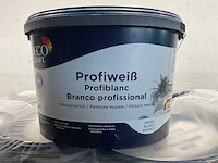 Matte muur- en plafondverf professioneel - 11 liter - wit (19x) - afbeelding 1 van  8