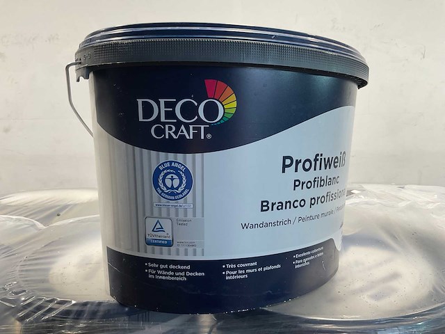 Matte muur- en plafondverf professioneel - 11 liter - wit (19x) - afbeelding 2 van  8
