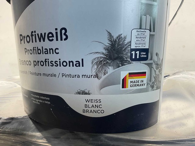 Matte muur- en plafondverf professioneel - 11 liter - wit (19x) - afbeelding 5 van  8