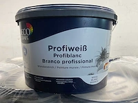 Matte muur- en plafondverf professioneel - 11 liter - wit (19x)