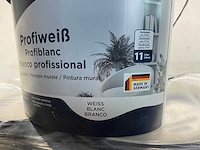 Matte muur- en plafondverf professioneel - 11 liter - wit (19x) - afbeelding 4 van  8