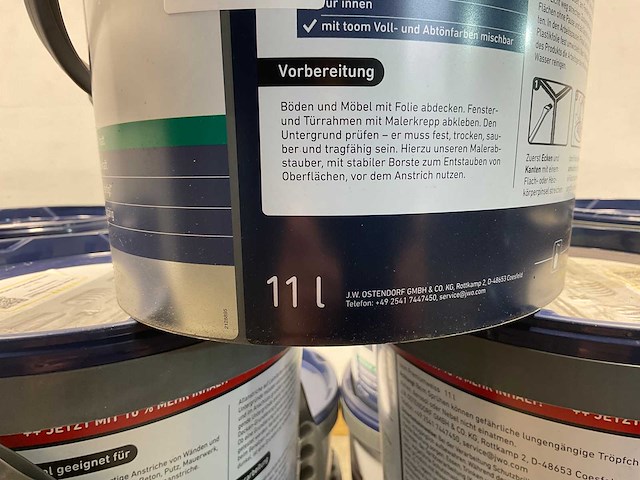 Matte muur- en plafondverf professioneel - 11 liter - wit (8x) - afbeelding 5 van  9