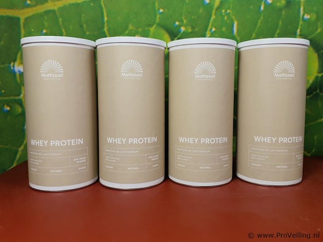 Mattisson whey protein - 4 potten á 450gr - afbeelding 1 van  5
