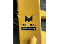 Mattral hand hydraulische palletwagen - 2ton - afbeelding 5 van  8