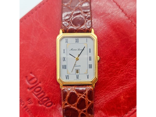 Maurice lacroix tank herenhorloge op croco band - afbeelding 1 van  7
