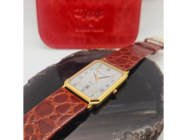 Maurice lacroix tank herenhorloge op croco band - afbeelding 3 van  7