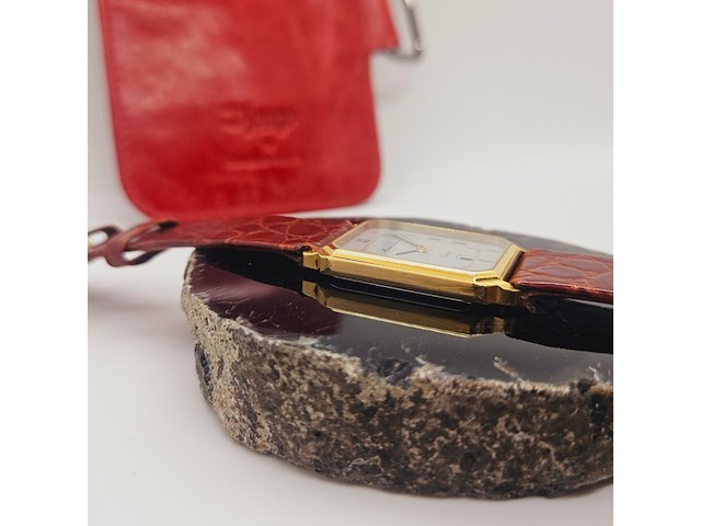 Maurice lacroix tank herenhorloge op croco band - afbeelding 6 van  7