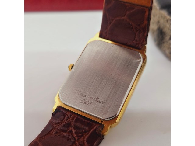 Maurice lacroix tank herenhorloge op croco band - afbeelding 7 van  7
