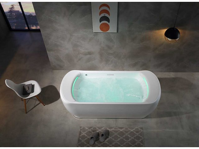 Mawialux 2-persoons vrijstaand design massagebad - waterval - afbeelding 7 van  11