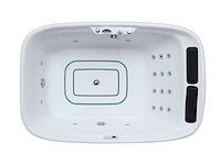 Mawialux 2-persoons vrijstaand massagebad met bluetooth - glans wit - afbeelding 4 van  5