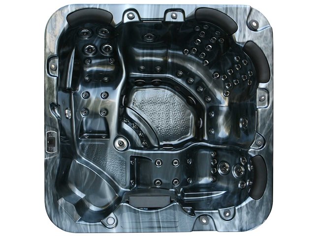 Mawialux 6-persoons buitenspa met bluetooth - zwart - afbeelding 1 van  27