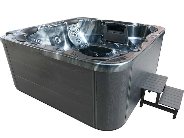 Mawialux 6-persoons buitenspa met bluetooth - zwart - afbeelding 5 van  11