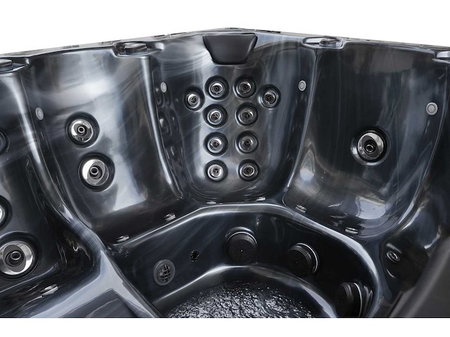 Mawialux 6-persoons buitenspa met bluetooth (plug and play 1x 220v stekker) - zwart - afbeelding 5 van  8