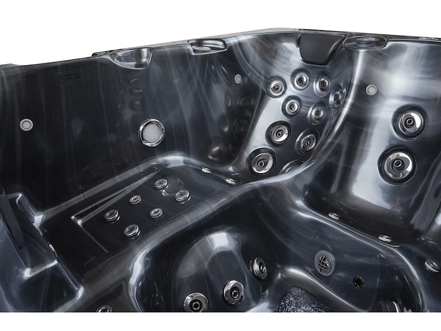 Mawialux 6-persoons buitenspa met bluetooth (plug and play 1x 220v stekker) - zwart - afbeelding 2 van  8